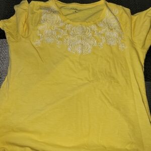 T-shirt Yellow Croft & Barrow Tee OX